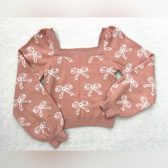 Willow and Wind Pink Bow Sweater - Picture 2 of 9